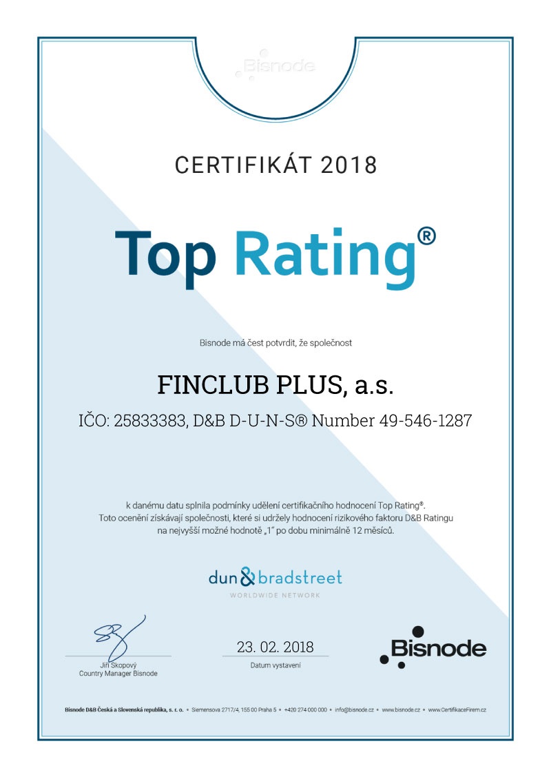 Mezinárodní Top Rating® 2018